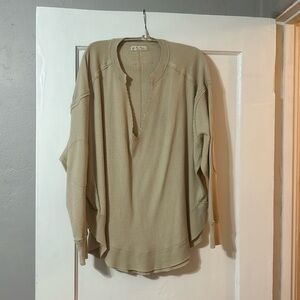 Free people oversized thermal shirt
